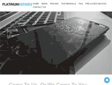 Tablet Screenshot of platinumrepairs.co.za